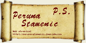 Peruna Stamenić vizit kartica